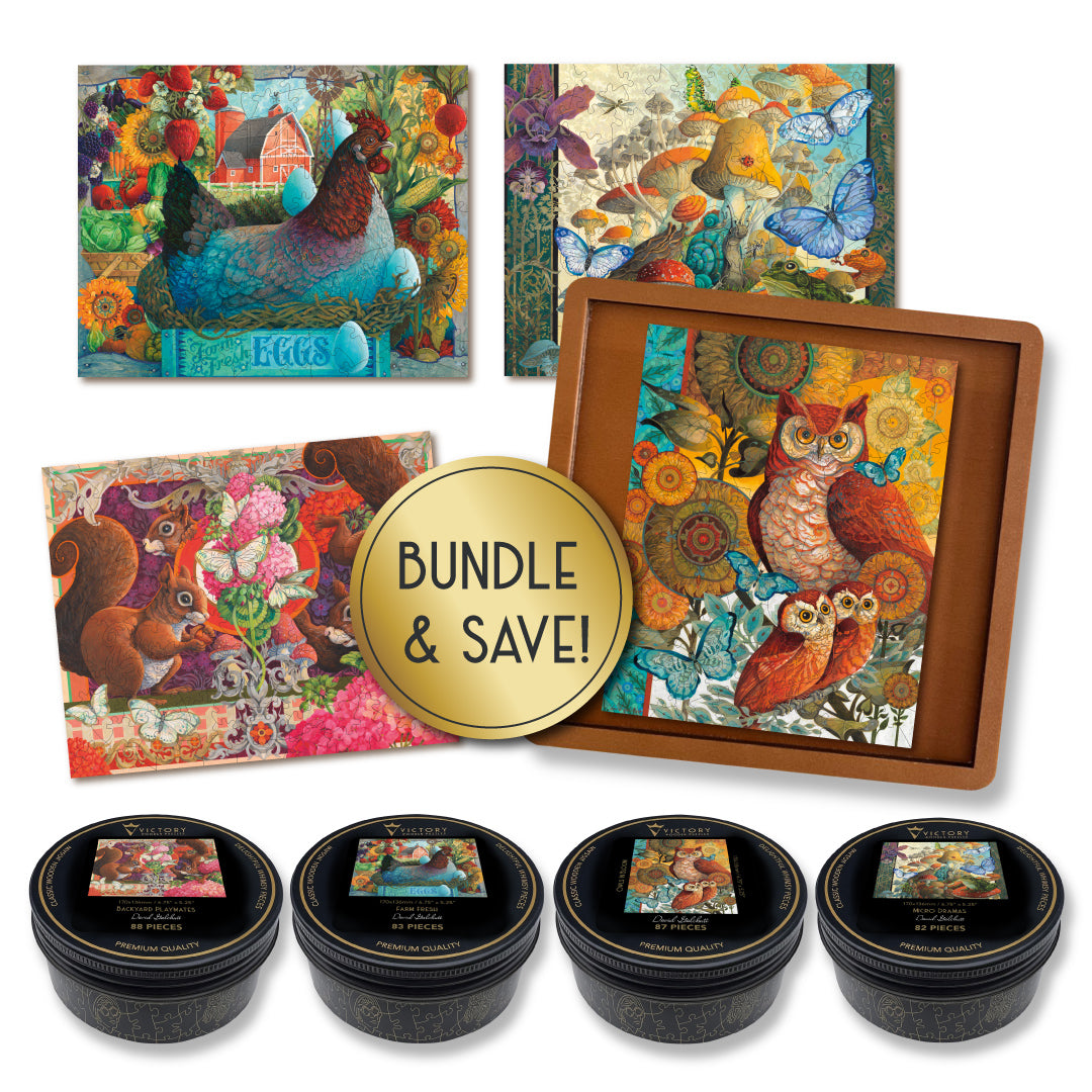 David Galchutt MINI QT Tray Collection – Victory Wooden Puzzles