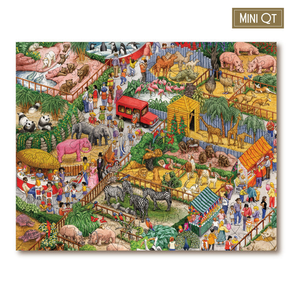 Victory Wooden Jigsaw Puzzles | Zoo with Oddities MINI QT