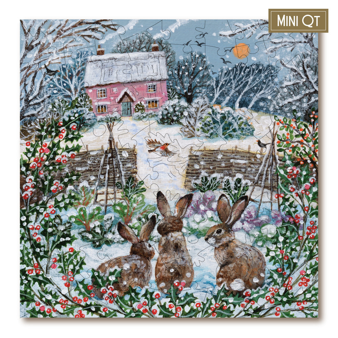 Victory Wooden Jigsaw Puzzles | Cottage Garden & Winter Rabbits MINI QT ...