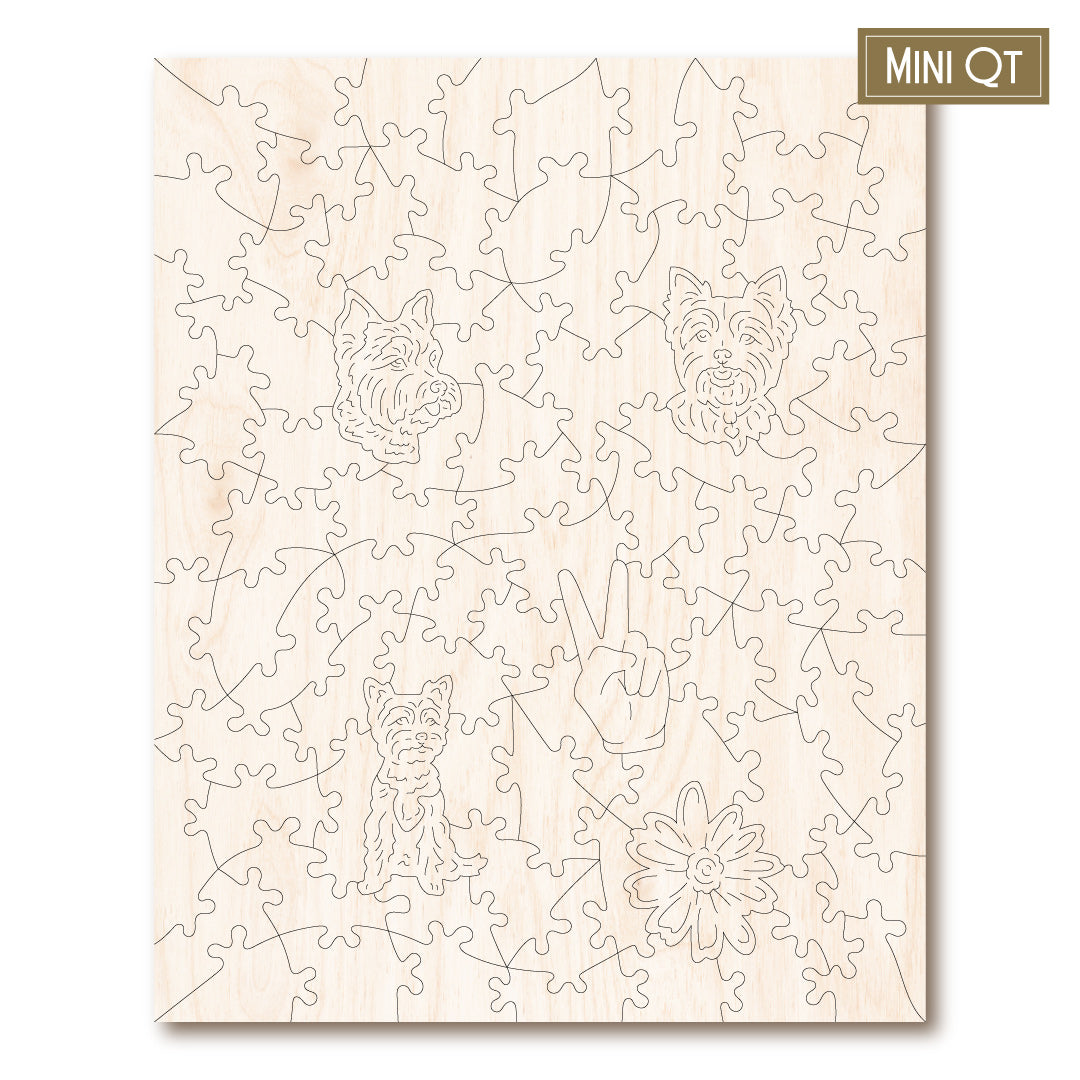 Victory Wooden Jigsaw Puzzles | Springtime Yorkie MINI QT