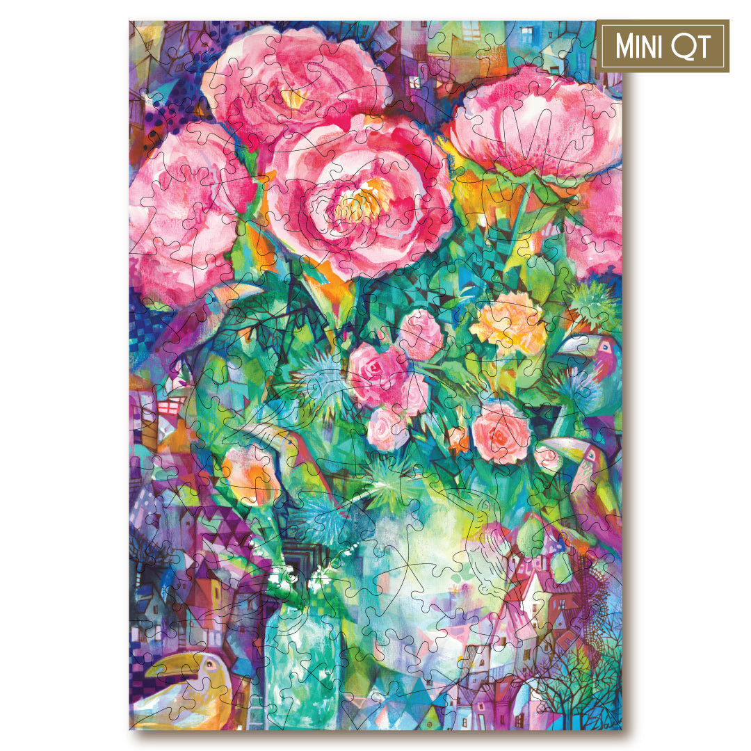 Victory Wooden Jigsaw Puzzles | Toucans and Flowers MINI QT
