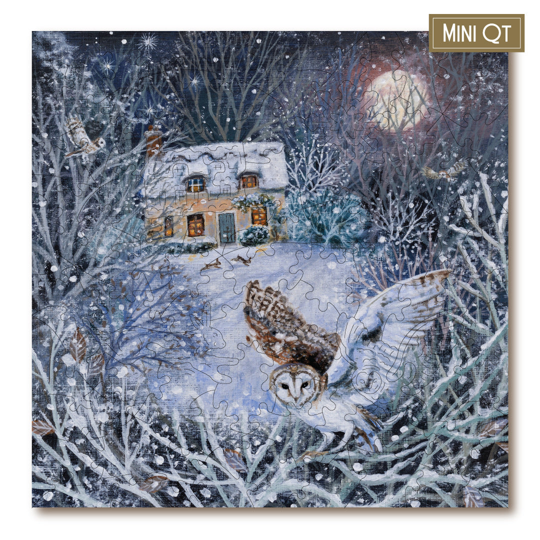 Victory Wooden Jigsaw Puzzles | Full Moon At Ivy Cottage MINI QT